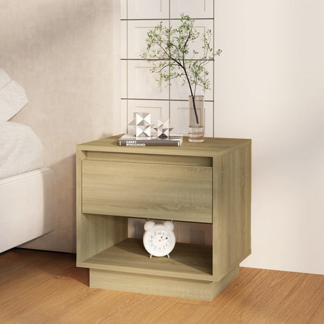 Bedside Cabinet 45X34X44 Cm Engineered Wood