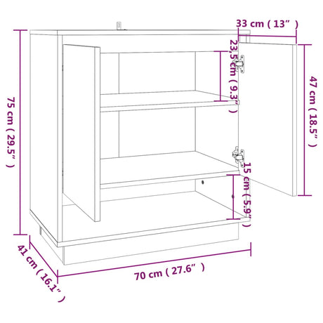 Sideboard 70X41X75 Cm Engineered Wood