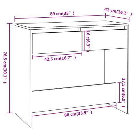 Console Table 89X41X76.5 Cm Steel