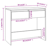 Console Table Black 89x41x76.5 cm Steel