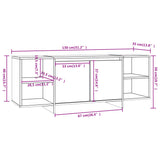 Tv Cabinet 130X35X50 Cm Engineered Wood
