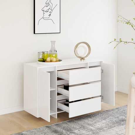 Sideboard With 3 Drawers 120X41X75 Cm Engineered Wood