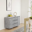 Sideboard With 3 Drawers 120X41X75 Cm Engineered Wood