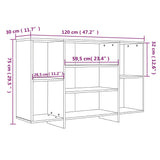 Sideboard 120X30X75 Cm Engineered Wood