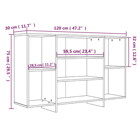 Sideboard 120X30X75 Cm Engineered Wood