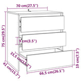 Sideboard 70X41X75 Cm Engineered Wood