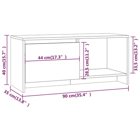 Tv Cabinet 90X35X40 Cm Engineered Wood