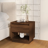 Bedside Cabinet 45X34X44 Cm Engineered Wood