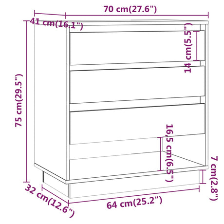 Sideboard 70X41X75 Cm Engineered Wood
