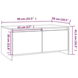 Coffee Table 90X50X41.5 Cm Engineered Wood