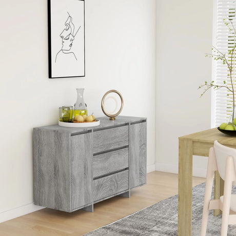 Sideboard With 3 Drawers 120X41X75 Cm Engineered Wood
