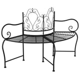 Tree Bench 150 Cm Black Steel