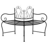 Tree Bench 150 Cm Black Steel
