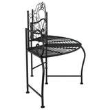 Tree Bench 150 Cm Black Steel