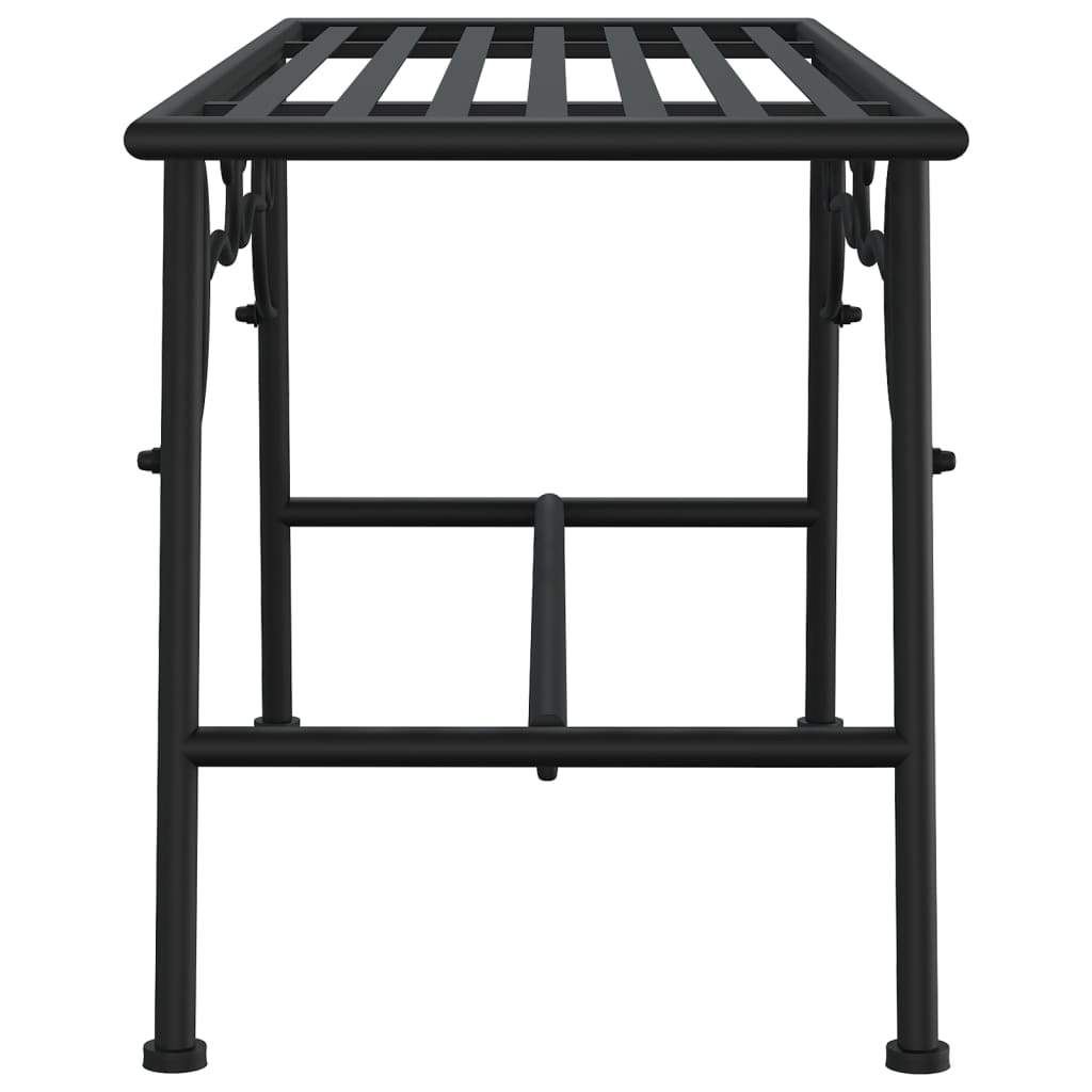 Tree Bench 110 Cm Black Steel