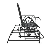 2-Seater Glider Bench 114 Cm Black Steel