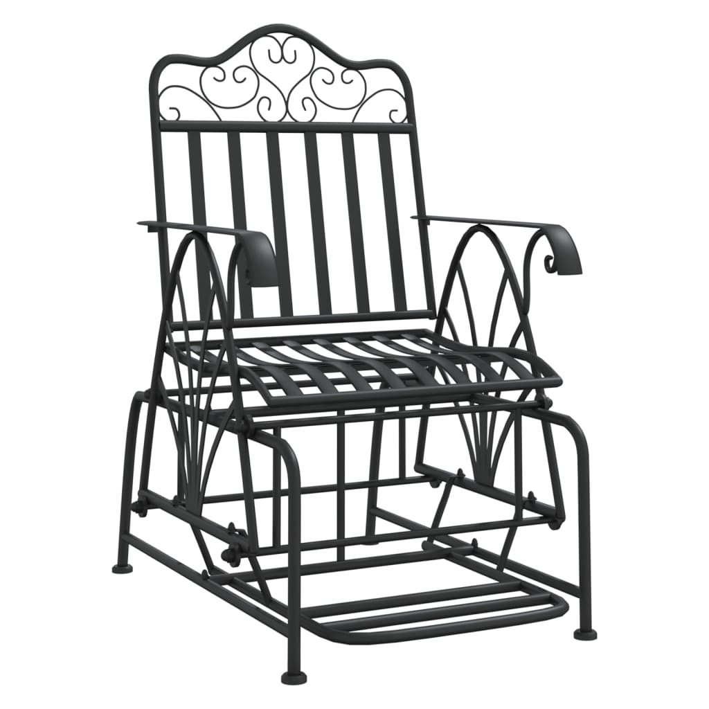Glider Bench 61 Cm Black Steel