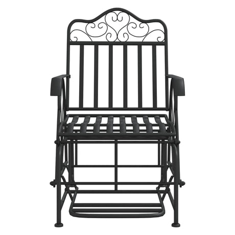 Glider Bench 61 Cm Black Steel