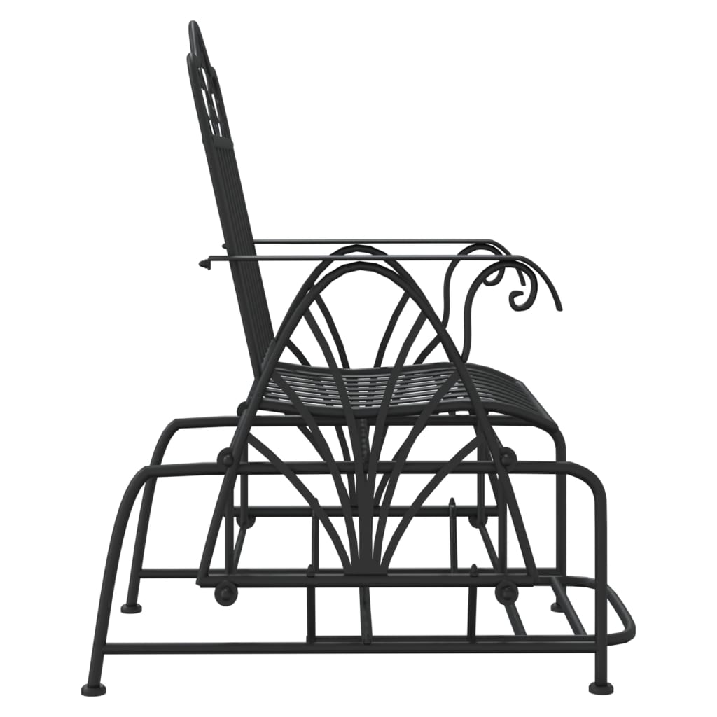 Glider Bench 61 Cm Black Steel