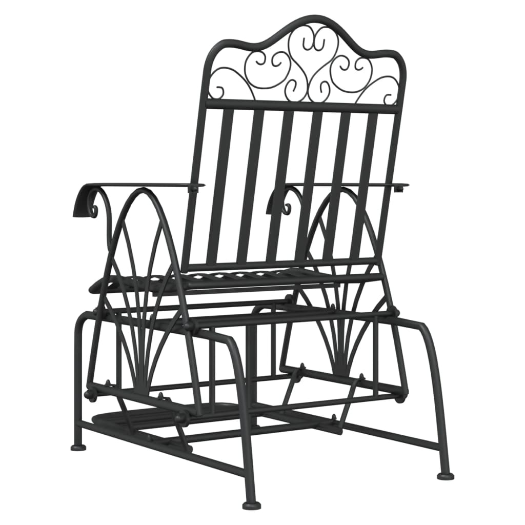 Glider Bench 61 Cm Black Steel