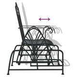 Glider Bench 61 Cm Black Steel