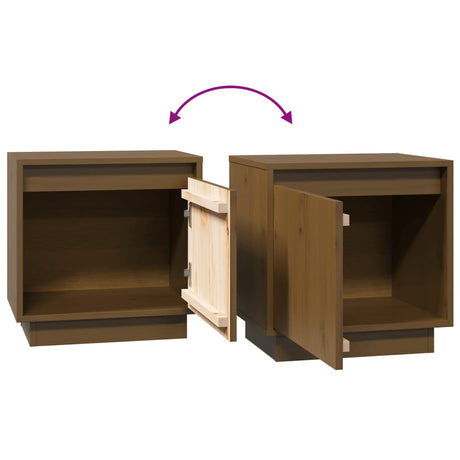 Bedside Cabinets 2 Pcs 40X30X40 Cm Solid Wood Pine