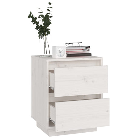 Bedside Cabinet 40X35X50 Cm Solid Wood Pine
