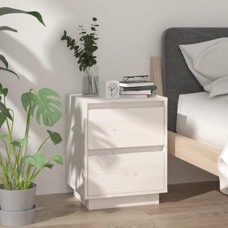 Bedside Cabinet 40X35X50 Cm Solid Wood Pine
