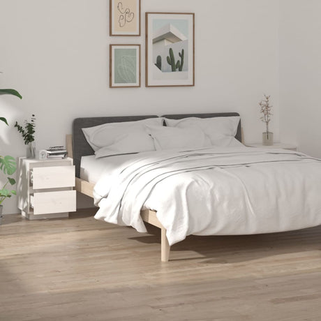 Bedside Cabinet 40X35X50 Cm Solid Wood Pine