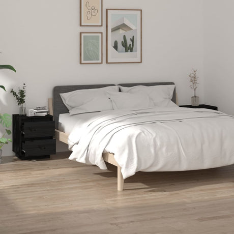 Bedside Cabinet 40X35X50 Cm Solid Wood Pine