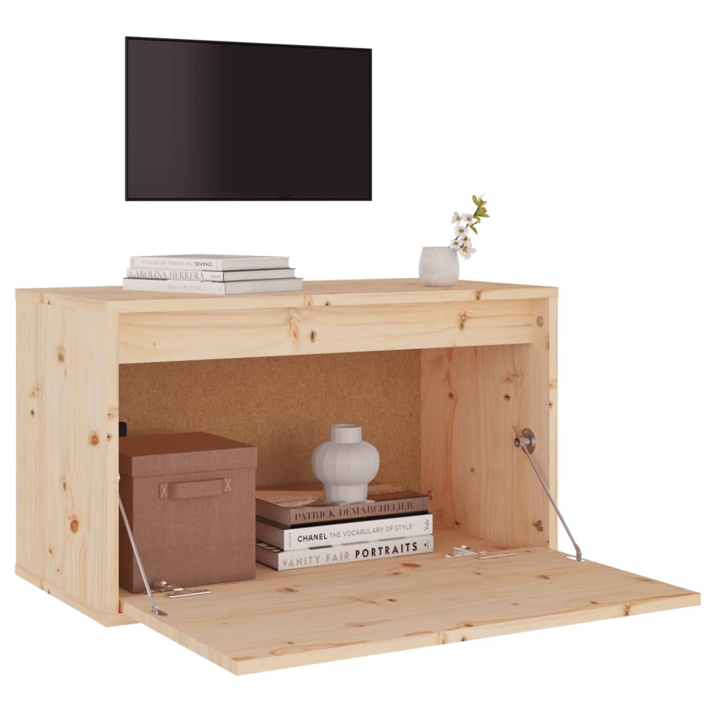 Wall Cabinet 60X30X35 Cm Solid Pinewood