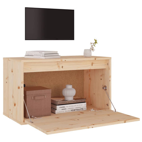 Wall Cabinet 60X30X35 Cm Solid Pinewood