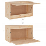 Wall Cabinet 60X30X35 Cm Solid Pinewood