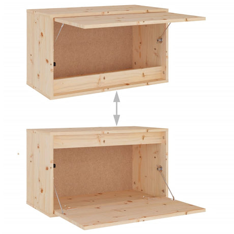 Wall Cabinet 60X30X35 Cm Solid Pinewood
