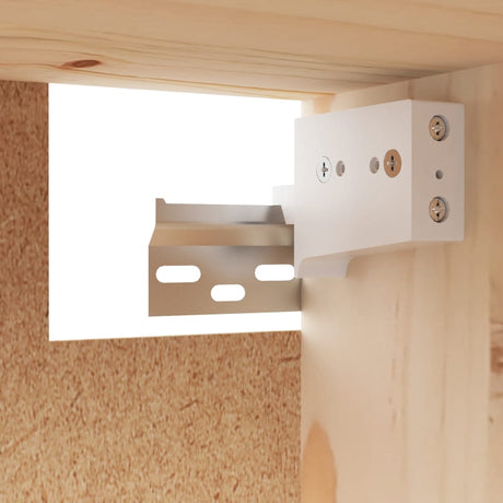 Wall Cabinet 60X30X35 Cm Solid Pinewood