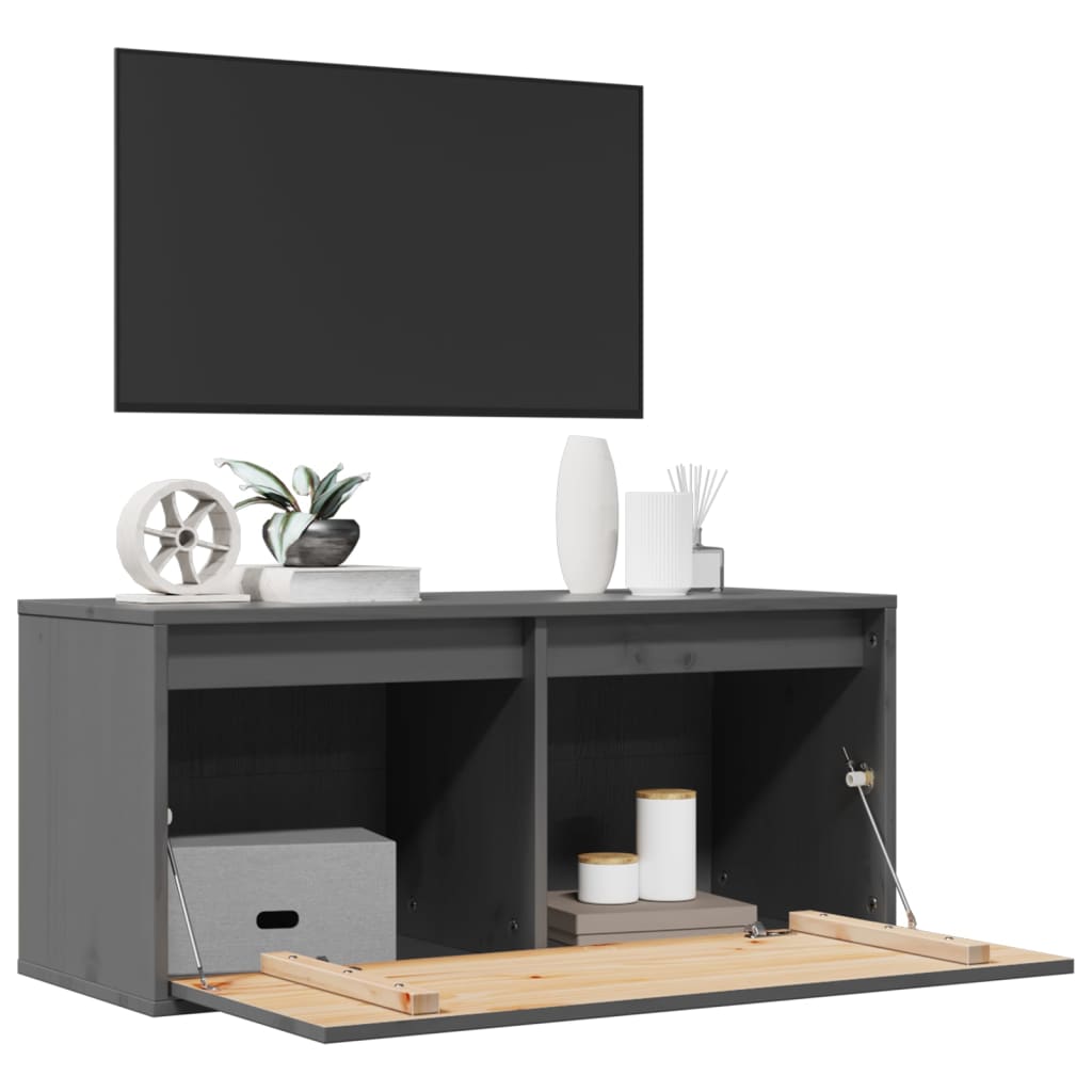 Wall Cabinet 80X30X35 Cm Solid Wood Pine