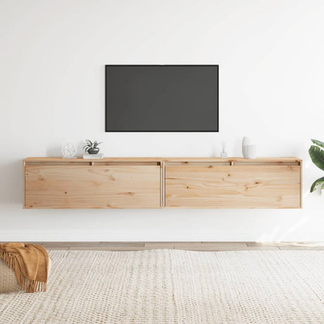 Wall Cabinet 100X30X35 Cm Solid Wood Pine