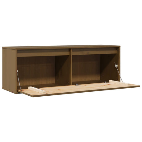 Wall Cabinet 100X30X35 Cm Solid Wood Pine