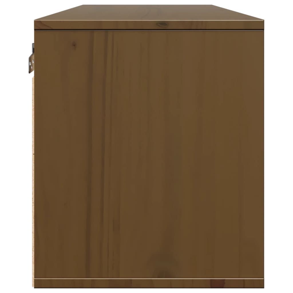 Wall Cabinet 100X30X35 Cm Solid Wood Pine