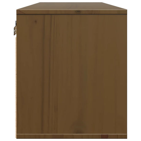 Wall Cabinet 100X30X35 Cm Solid Wood Pine