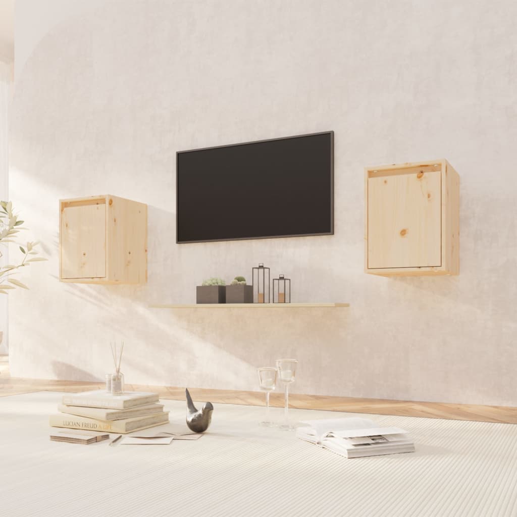 Wall Cabinet 30X30X40 Cm Solid Wood Pine