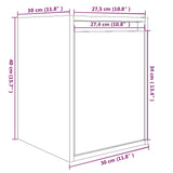 Wall Cabinet 30X30X40 Cm Solid Wood Pine