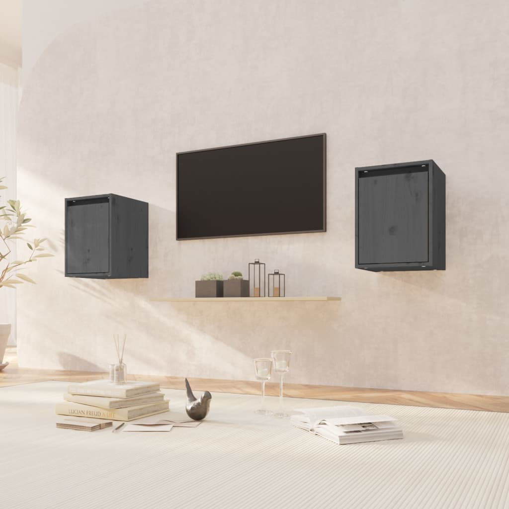 Wall Cabinet 30X30X40 Cm Solid Wood Pine