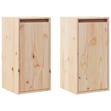 Wall Cabinets 2 Pcs 30X30X60 Cm Solid Wood Pine