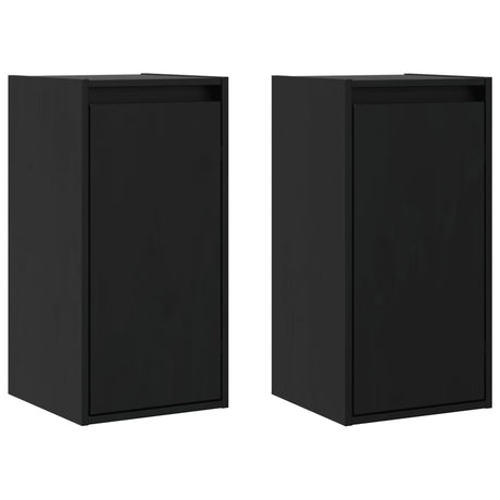 Wall Cabinets 2 Pcs 30X30X60 Cm Solid Wood Pine