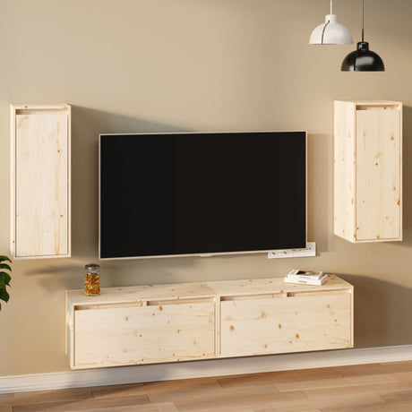 Wall Cabinet 30X30X80 Cm Solid Wood Pine