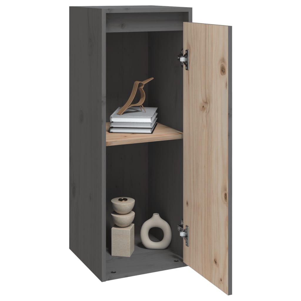 Wall Cabinet 30X30X80 Cm Solid Wood Pine