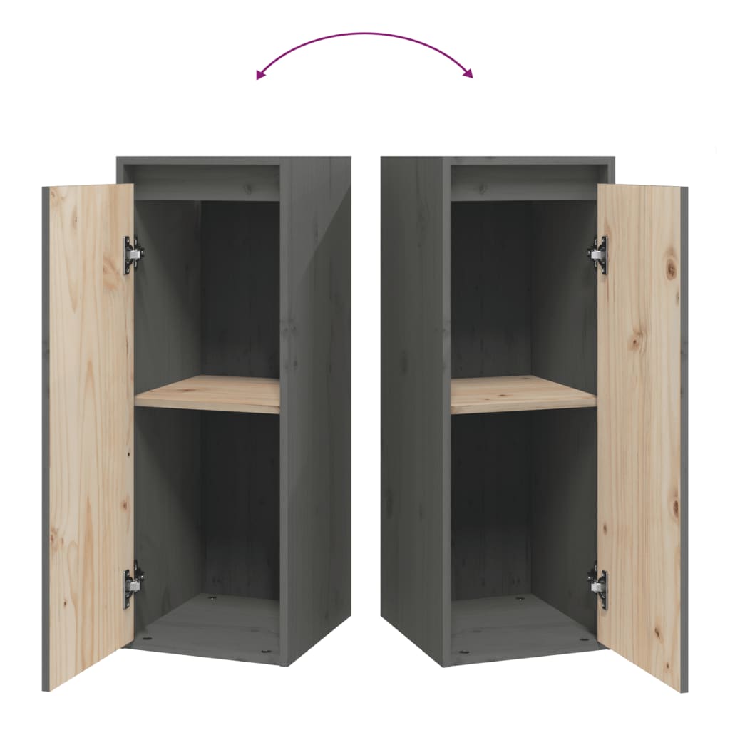 Wall Cabinet 30X30X80 Cm Solid Wood Pine