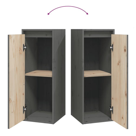 Wall Cabinet 30X30X80 Cm Solid Wood Pine