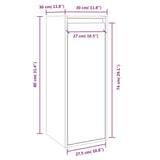 Wall Cabinet 30X30X80 Cm Solid Wood Pine